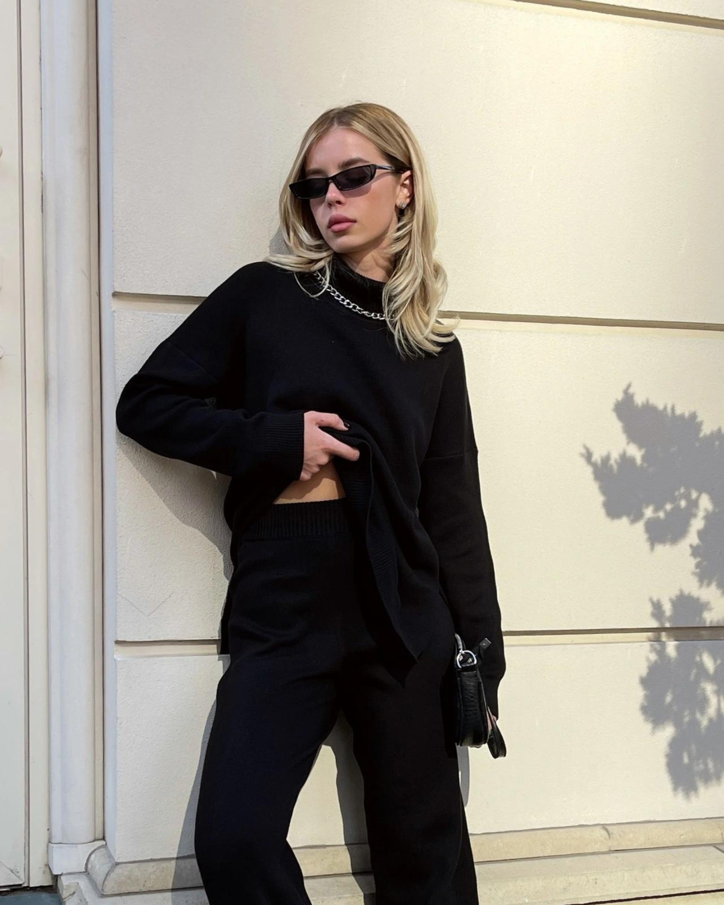 Turtleneck sweater with side slits - Sutton