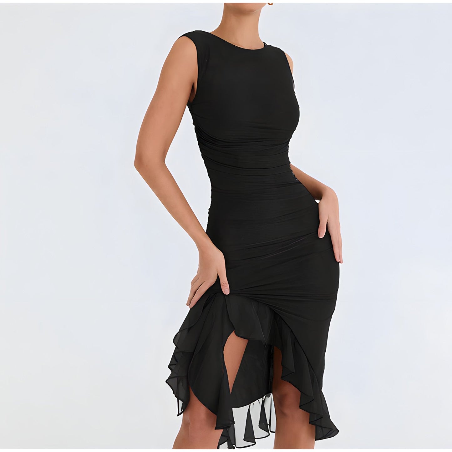 Lynn | Midi dress with ruffles