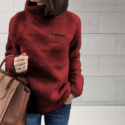 Long-sleeved turtleneck sweater for women