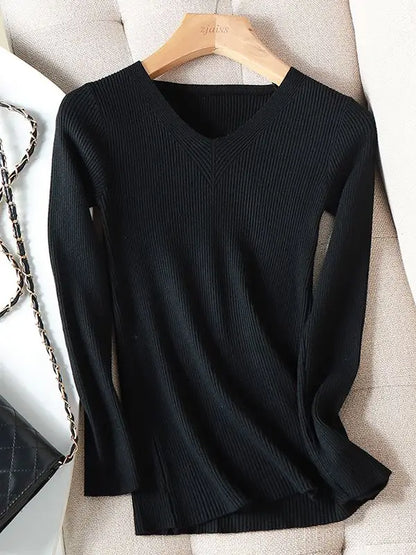 Odila- Sweater fall winter chic with V-neck