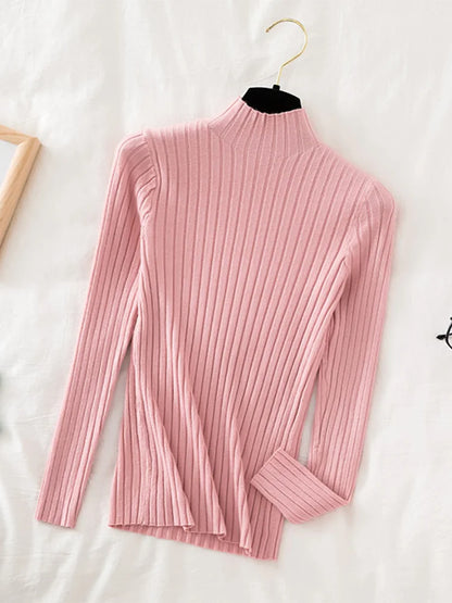 Rib knit sweater for women