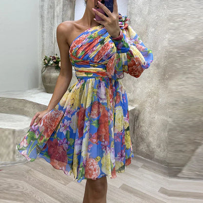 Rebecca - Sexy off-the-shoulder dress with floral print