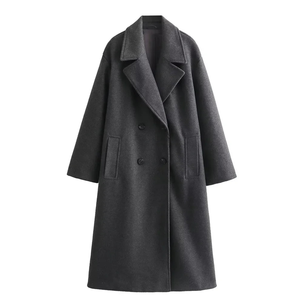 Elegant long winter coat for women - Wileen