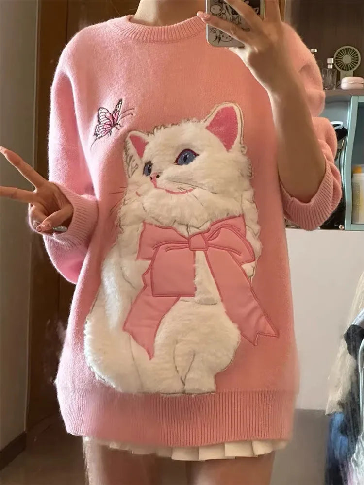 Adelian - Charming Cat Sweater for Women