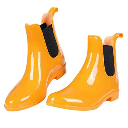 Stylish shiny waterproof boots