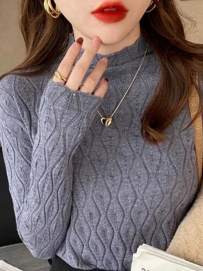 Half turtleneck sweater for women