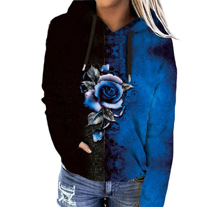 Jess | Oversized hoodie with floral print design - ideal for fall/winter