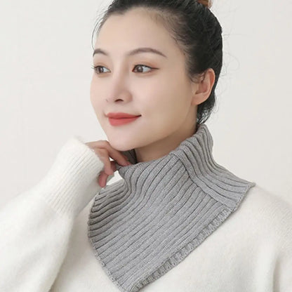 Winter windproof knit fake collar for women