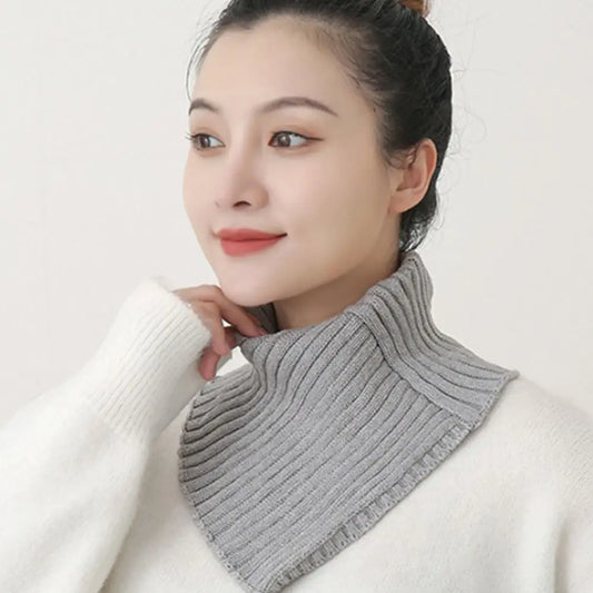 Winter windproof knit fake collar for women