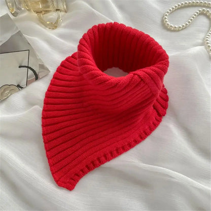 Winter windproof knit fake collar for women