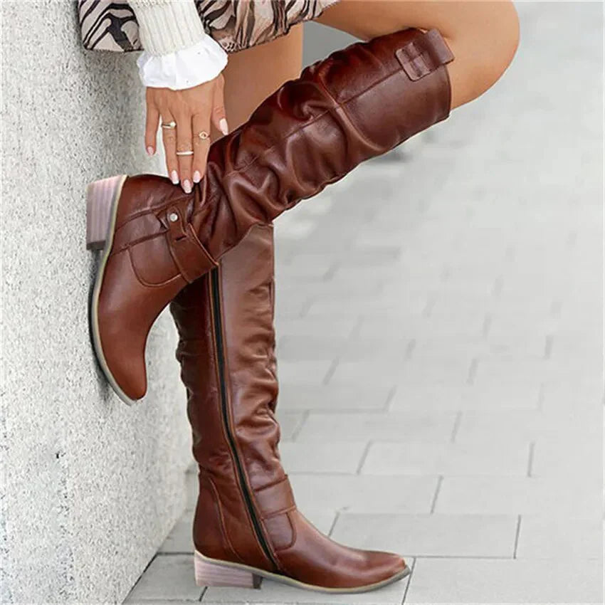 Women's Long Zip Winter Boots