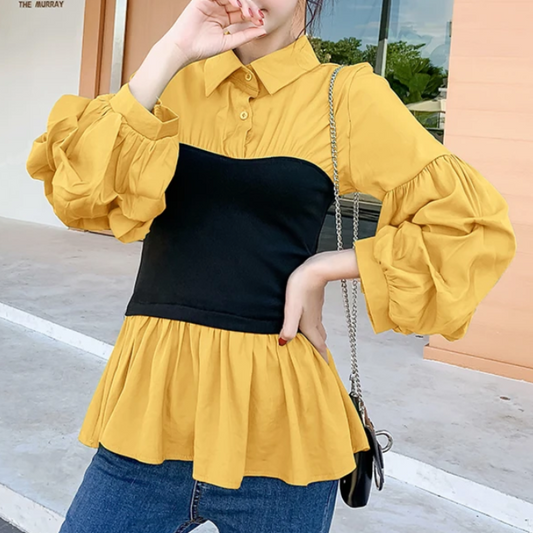 Eliza - Elegant blouse with lantern sleeves