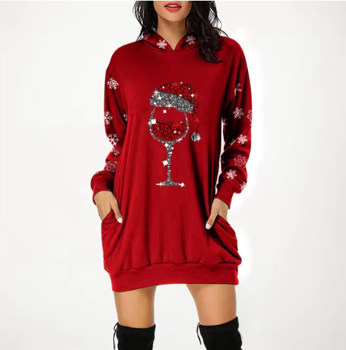 Jess | Christmas Sweater With Reindeer And Christmas Tree Details Warm Wintery Festive Sweater