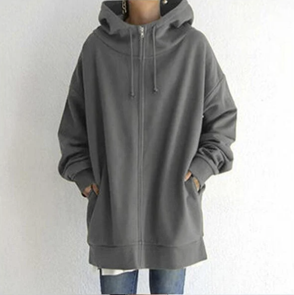 Jess | Stylish sweater with hood and zipper