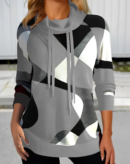 Vera | color block sweater with hood