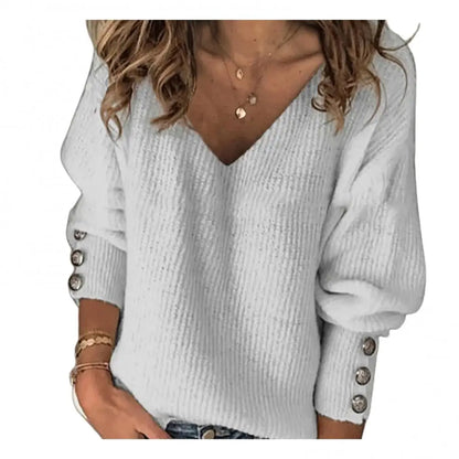 Callie- Ladies V-neck sweater