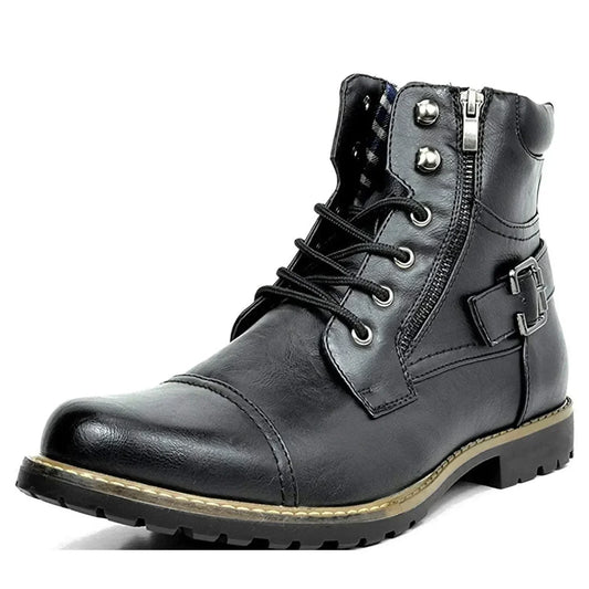 Quyressa™ | Constable lace-up leather boots