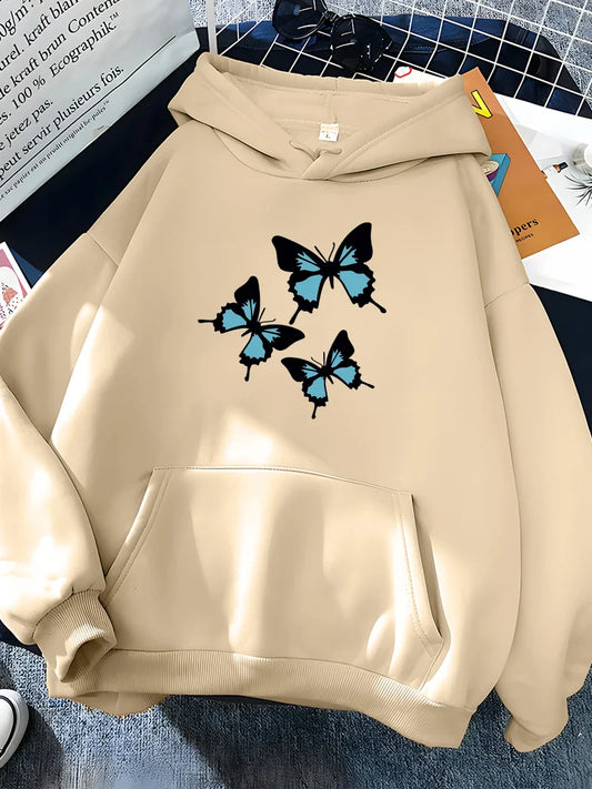 Rio sweatshirt hoodie with butterfly print