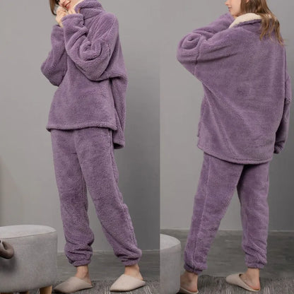 Jess-Mode - Cozy fleece pyjama set for women - comfortable nightwear