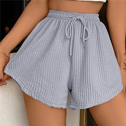 Elizabeth - Drawstring shorts with wide legs