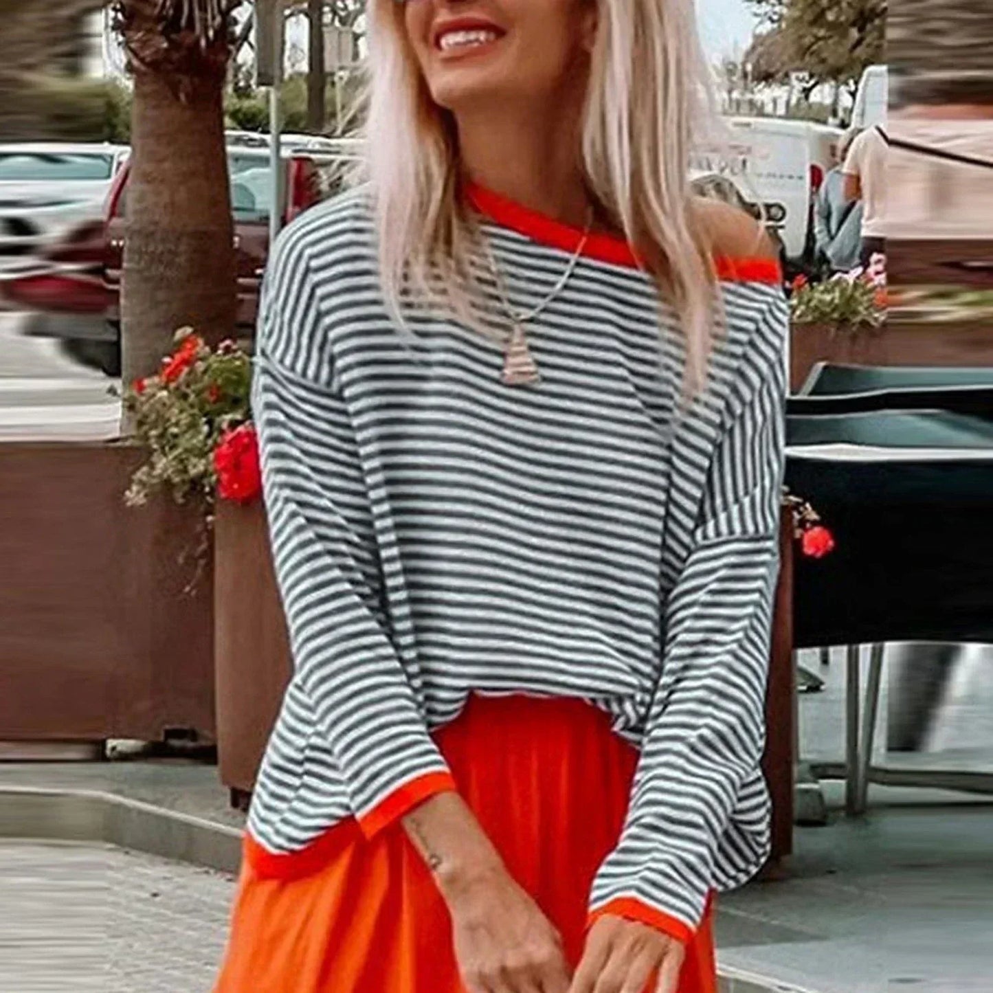 VIOLA - Striped T-shirt