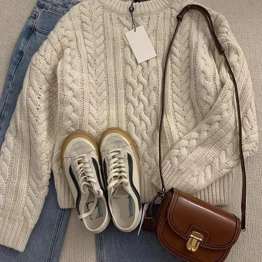 Loose knit sweater for women