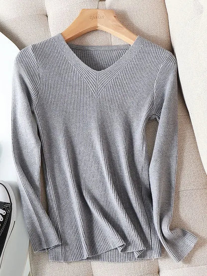 Odila- Sweater fall winter chic with V-neck