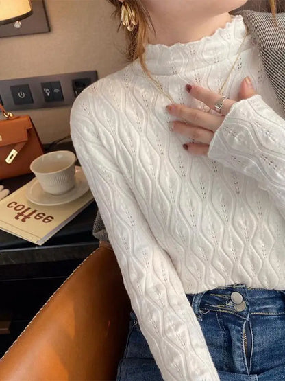 Half turtleneck sweater for women