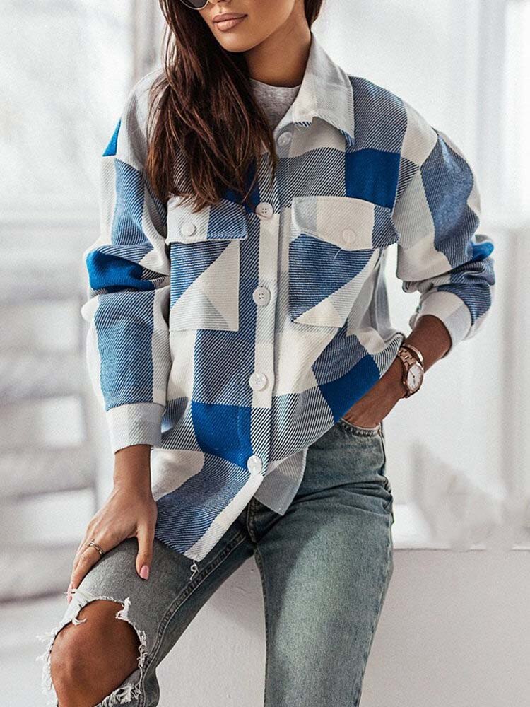 Odalis - Elegant plaid blouse