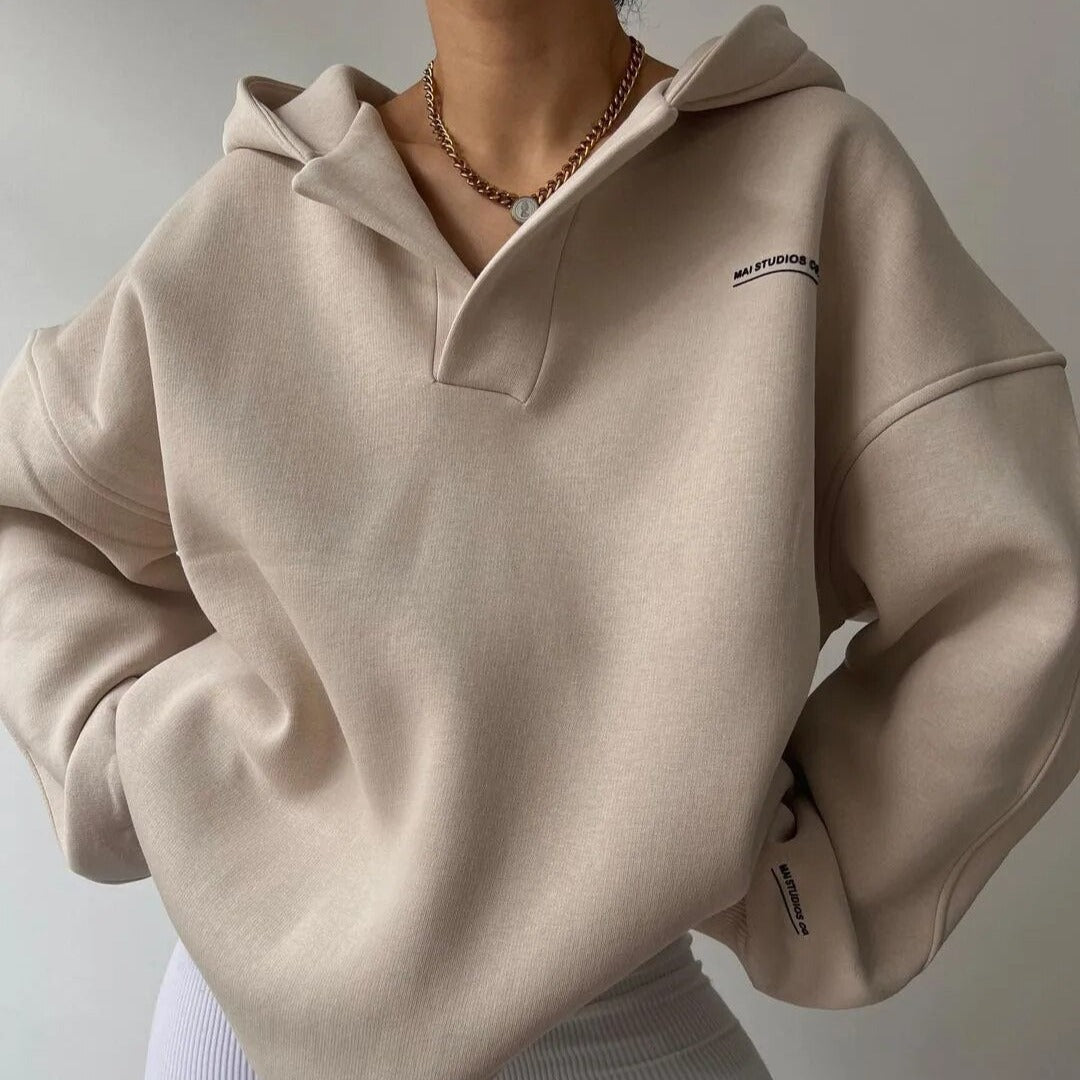 Jess | Modern V-Neck Hoodie