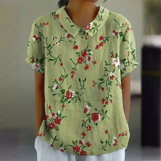 Blouse with floral print for ladies