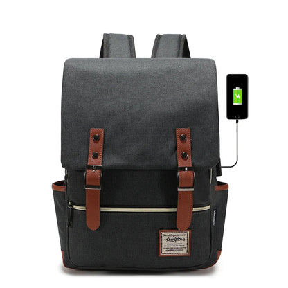 Allen | Vintage Casual School Travel Laptop Backpack