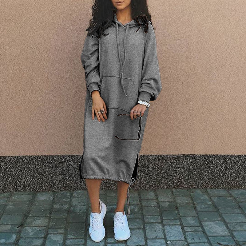 Nita - Long hooded dress