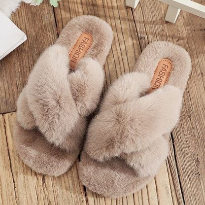 Fluffy Slippers | Black - Soft and Comfortable - Ideal for Home Use