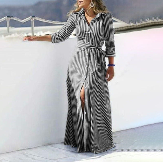 Long Striped Dress