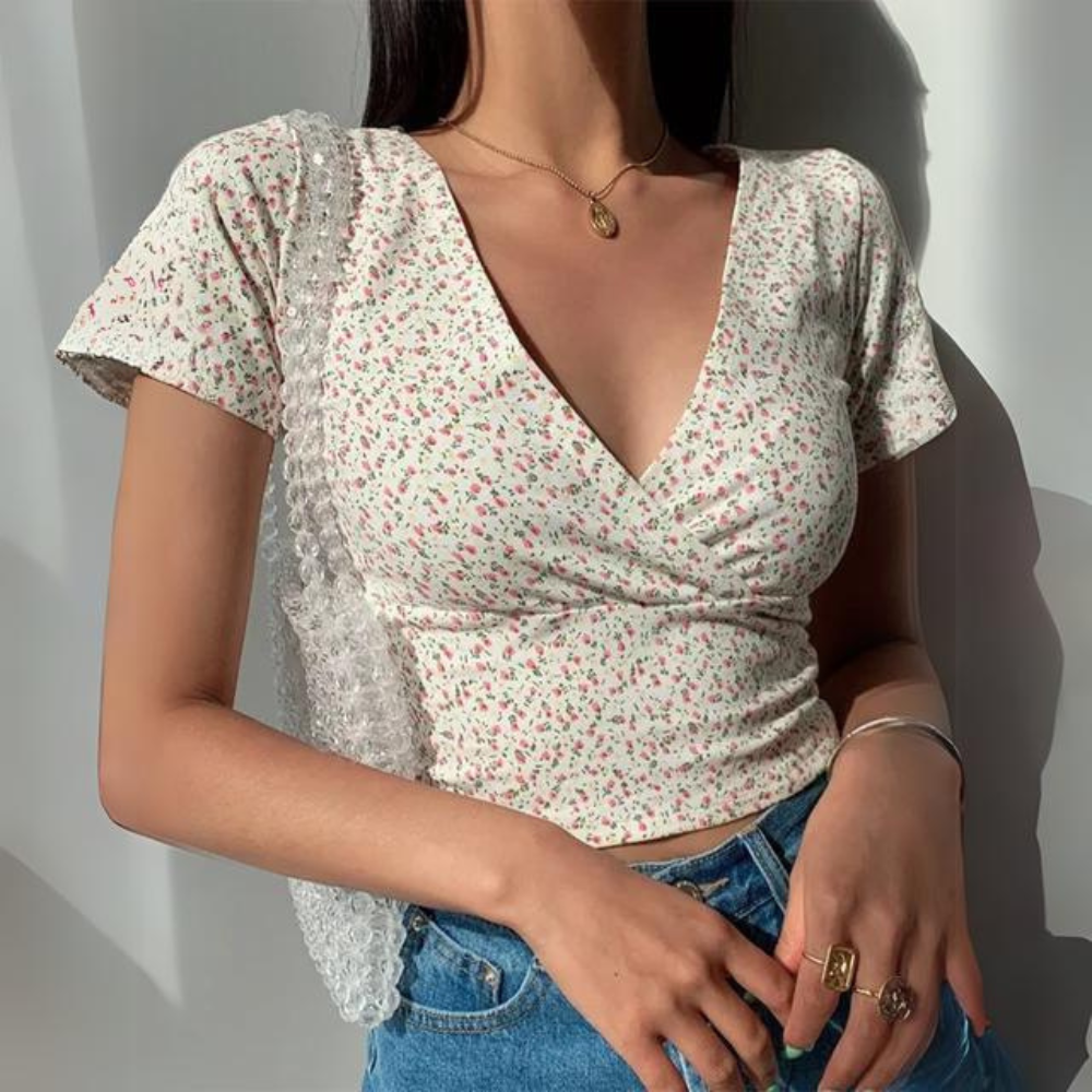 Sienna - Retro Floral Summer Top