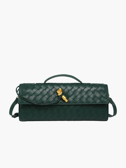 Arviel | Luxury Woven Handbag with Gold Closure