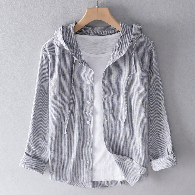 Breathable linen shirt for ladies