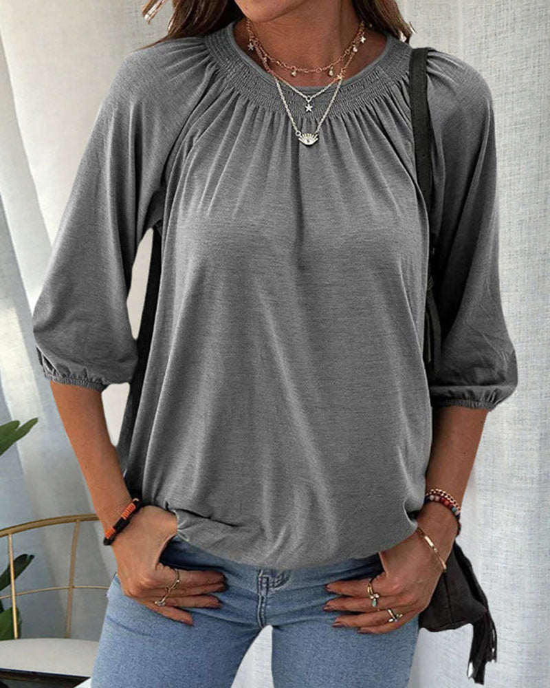 Yadira Blouse | Women's Round Neck Blouse