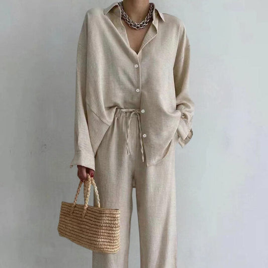 Linen shirt & trousers set - Tayla