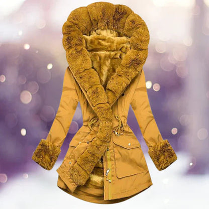 Warm fashion jacket with cozy plush lining