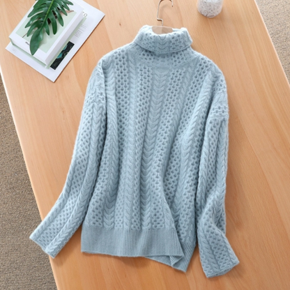 Maceylia | Ladies Winter Knit Sweater | Turtleneck