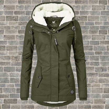 Trendy insulated winter parka for women