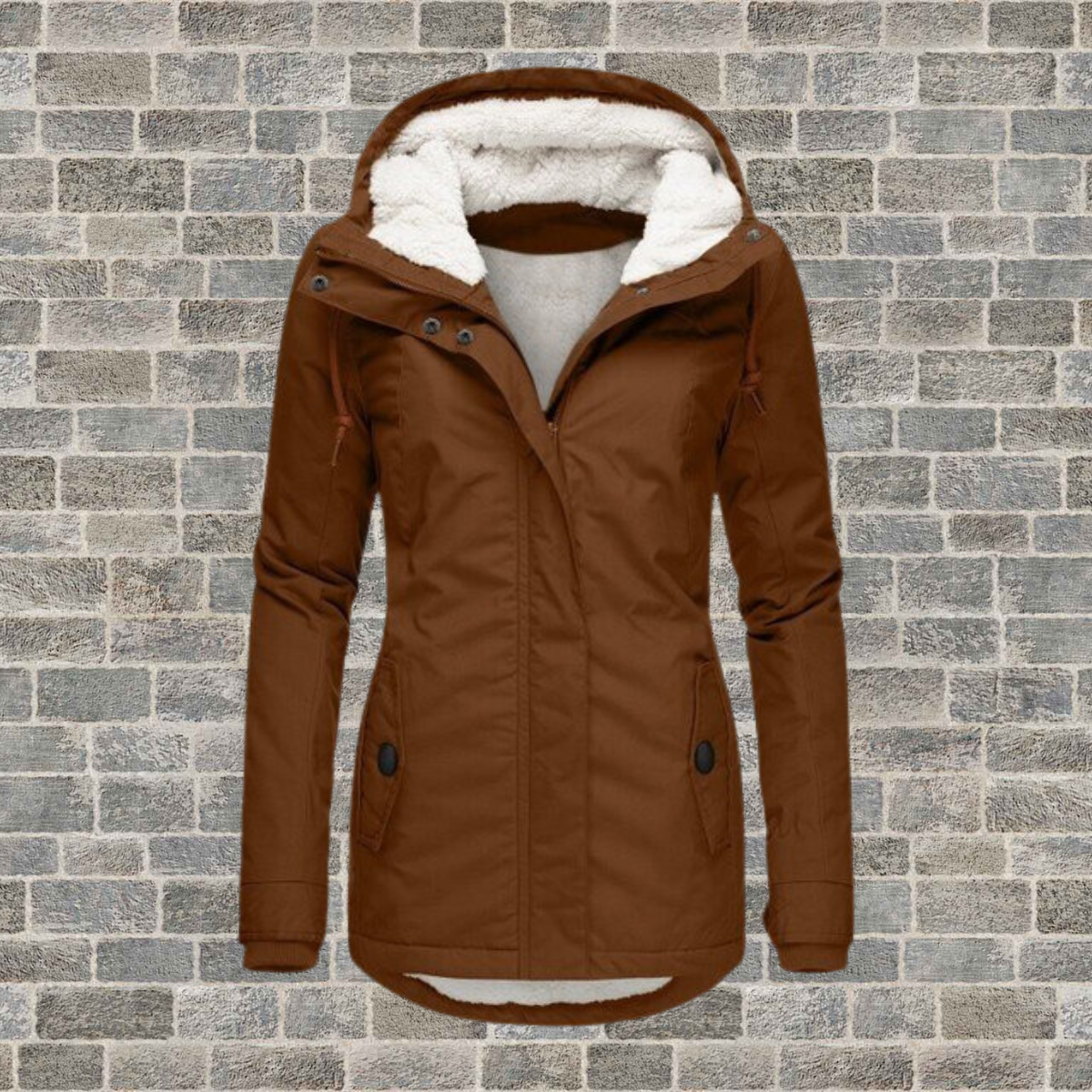 Trendy insulated winter parka for women