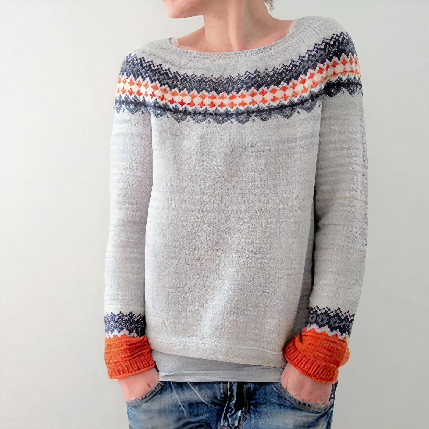 Cozy boat neck sweater - Lyonne