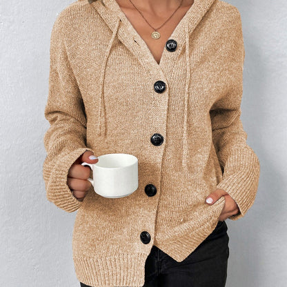 Cardigan with hood and drawstring - Vega