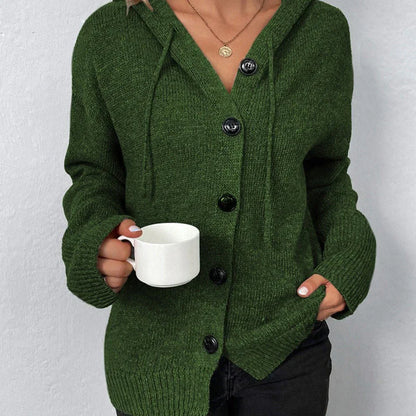 Cardigan with hood and drawstring - Vega