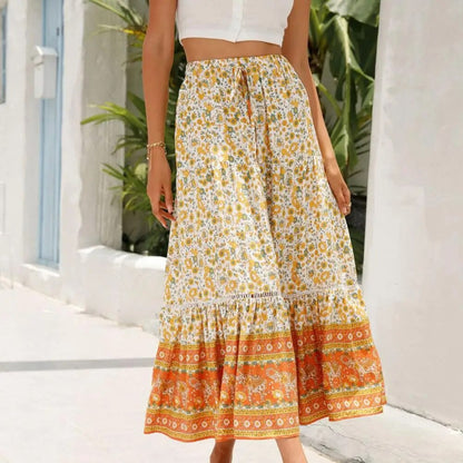 Victoria - Elegant Maxi Skirt with Lace Details