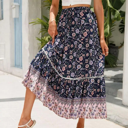 Victoria - Elegant Maxi Skirt with Lace Details