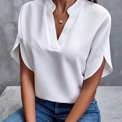 Blouse Ladies - Modern - Short Sleeves - Airy - Perfect for Casual and Formal